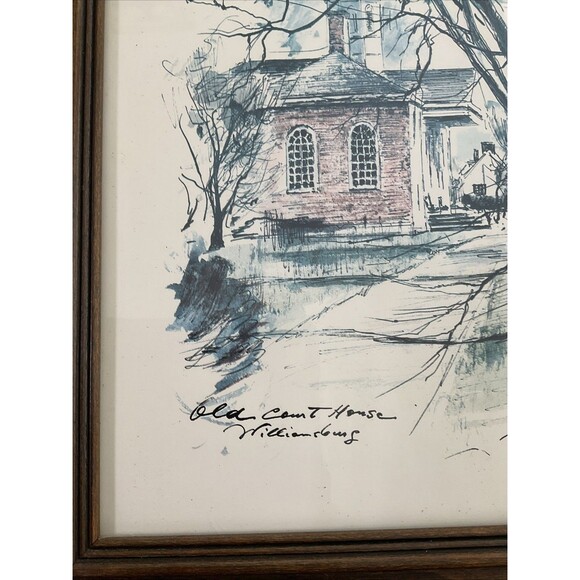 Vintage Old Courthouse - Williamsburg, John Haymson - Framed Print Picture - Picture 7 of 14